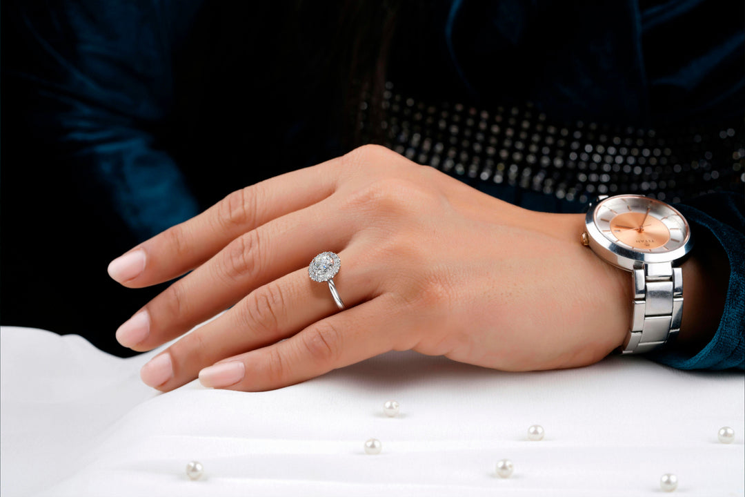 Classic Solitaire Halo Ring