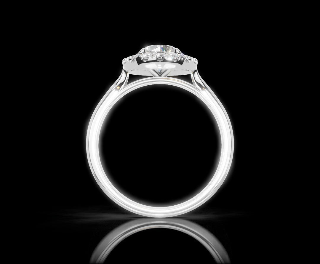 Classic Solitaire Halo Ring