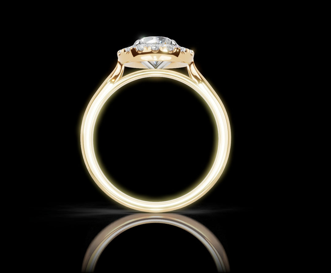 Classic Solitaire Halo Ring