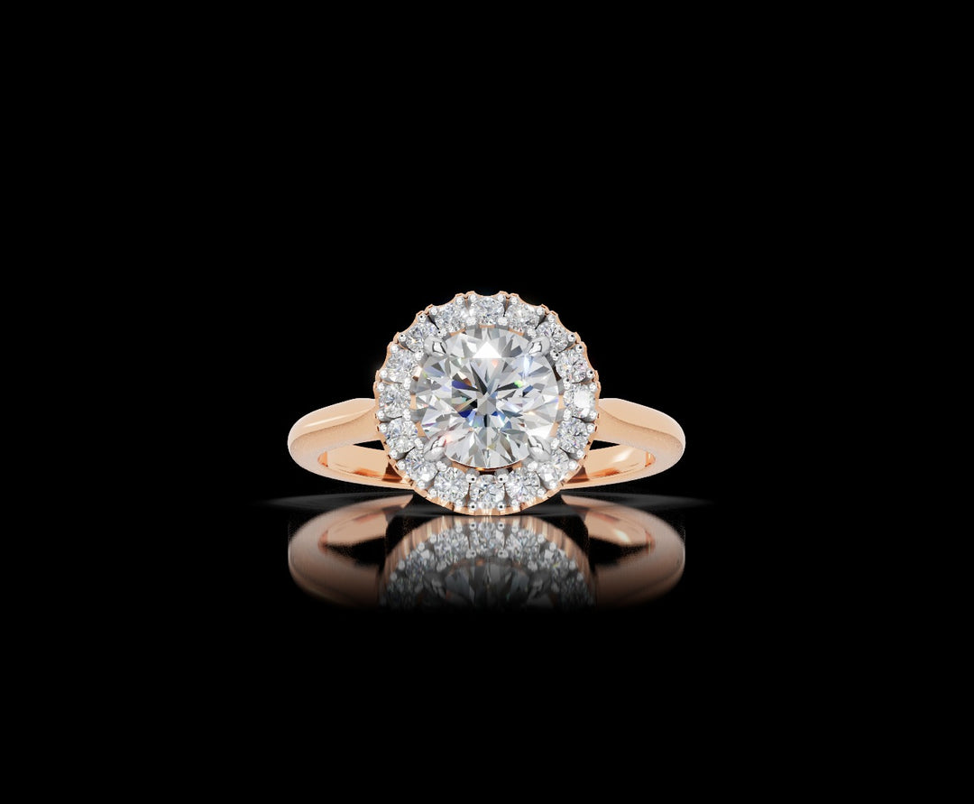 Classic Solitaire Halo Ring