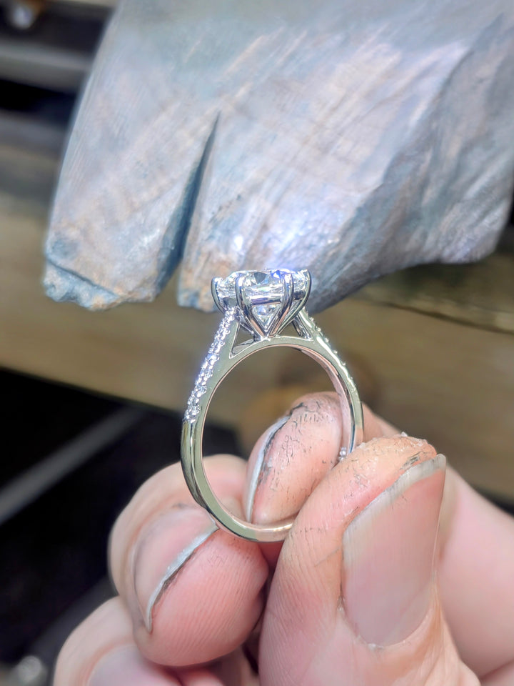 Classic Side Stone Solitaire Ring