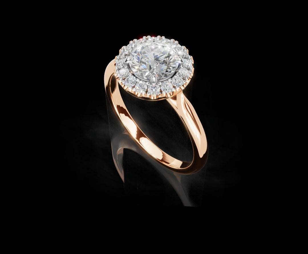 Classic Solitaire Halo Ring