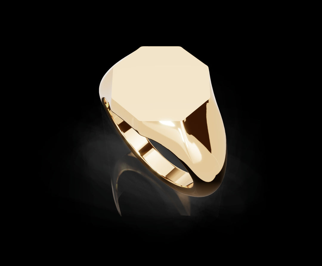 Signet Ring 10mm in 18ct Yellow Gold