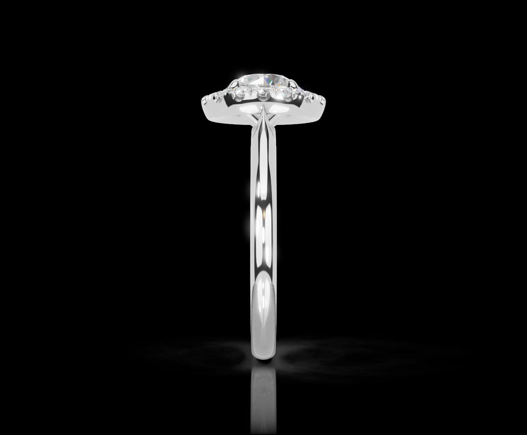 Classic Solitaire Halo Ring