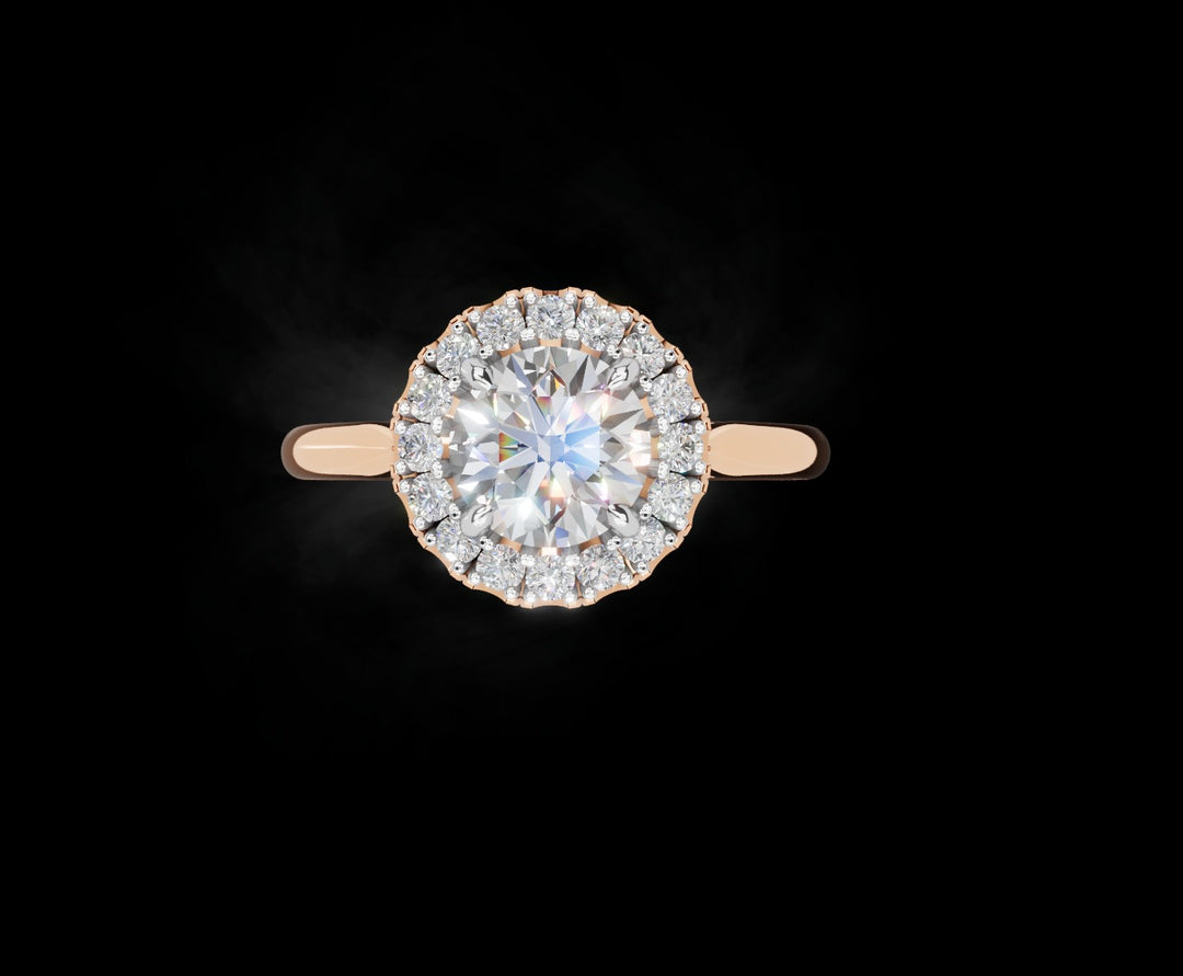 Classic Solitaire Halo Ring