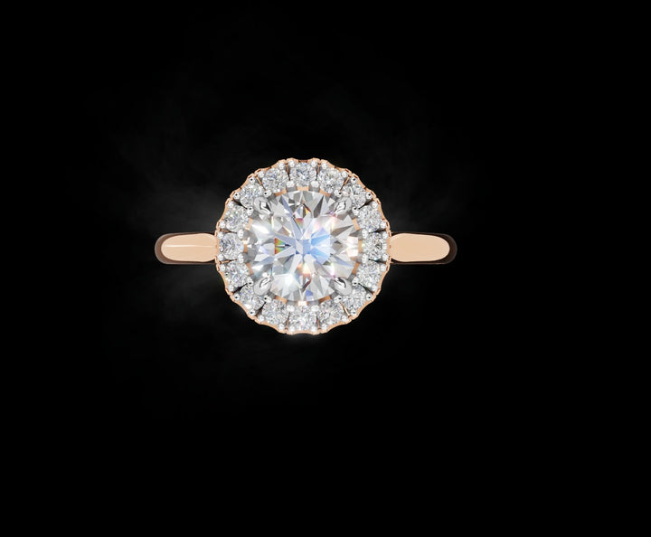 Classic Solitaire Halo Ring