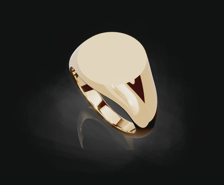 Signet Ring 10mm in 18ct Yellow Gold
