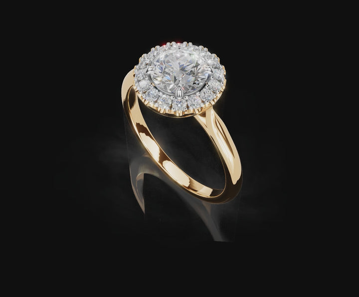 Classic Solitaire Halo Ring