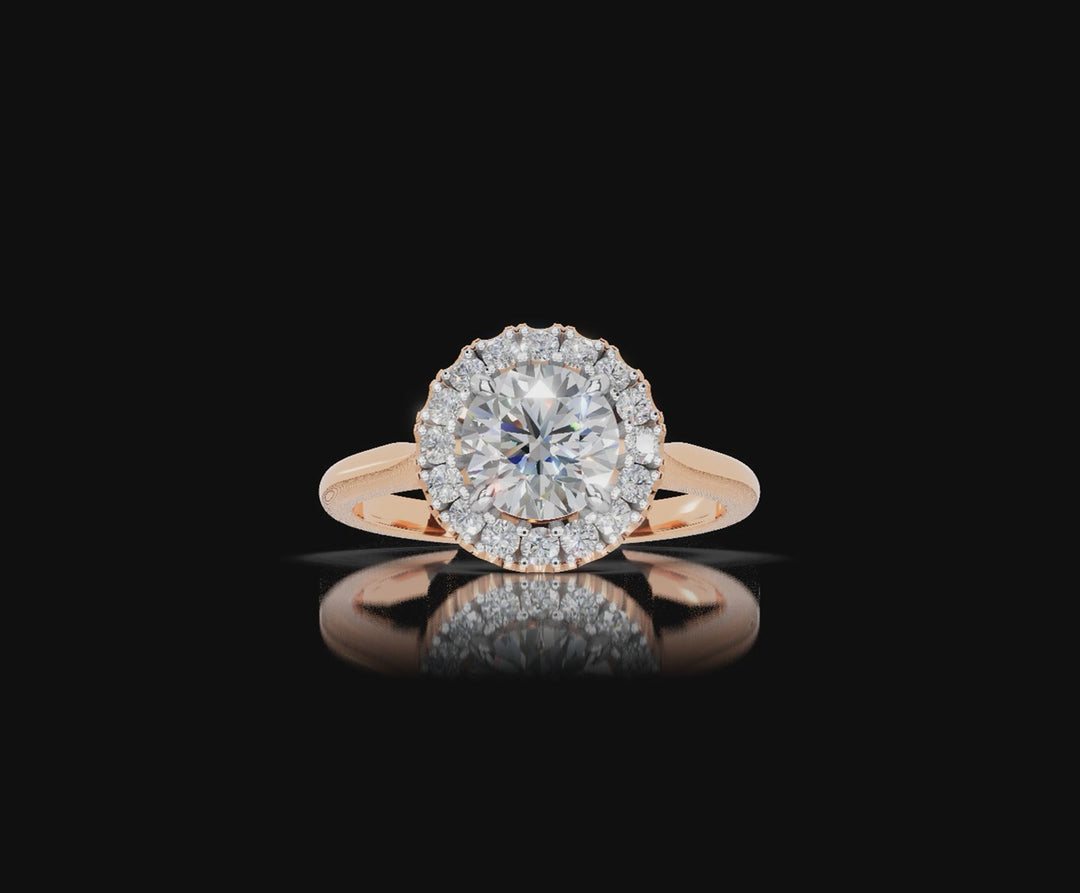 Classic Solitaire Halo Ring
