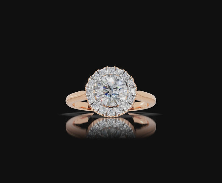 Classic Solitaire Halo Ring