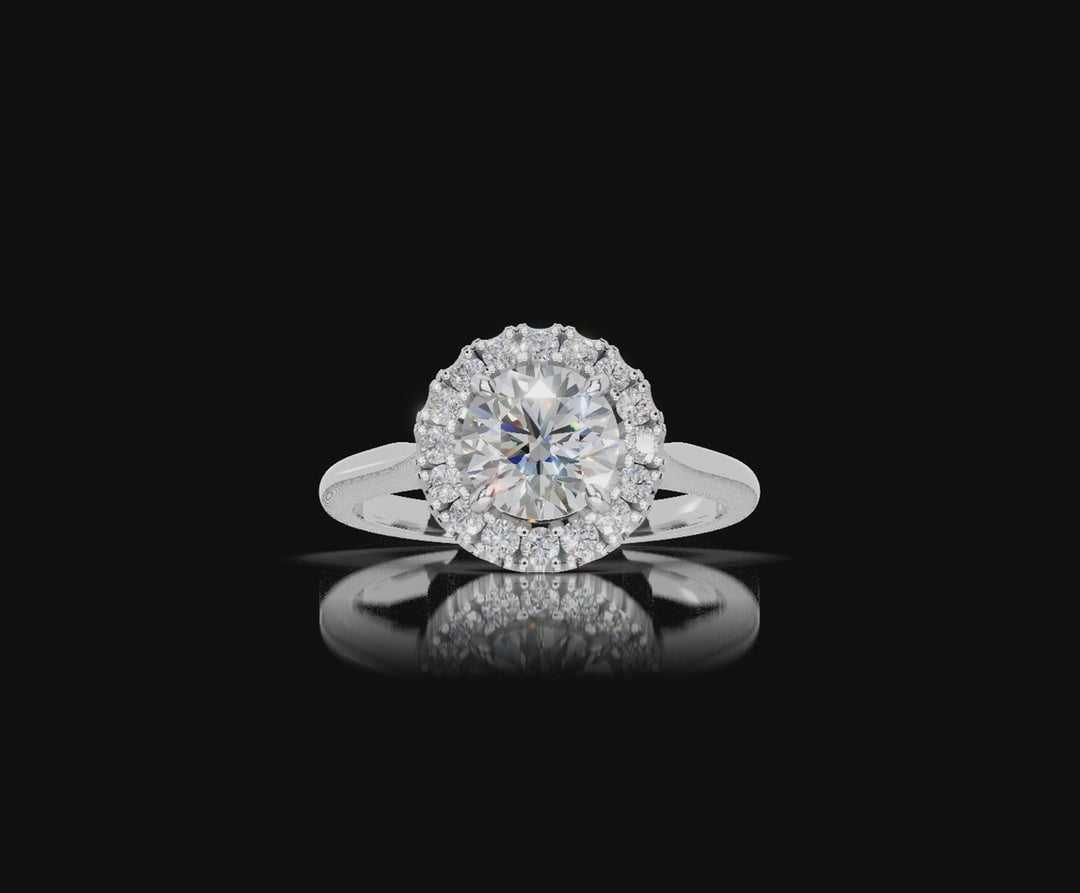 Classic Solitaire Halo Ring