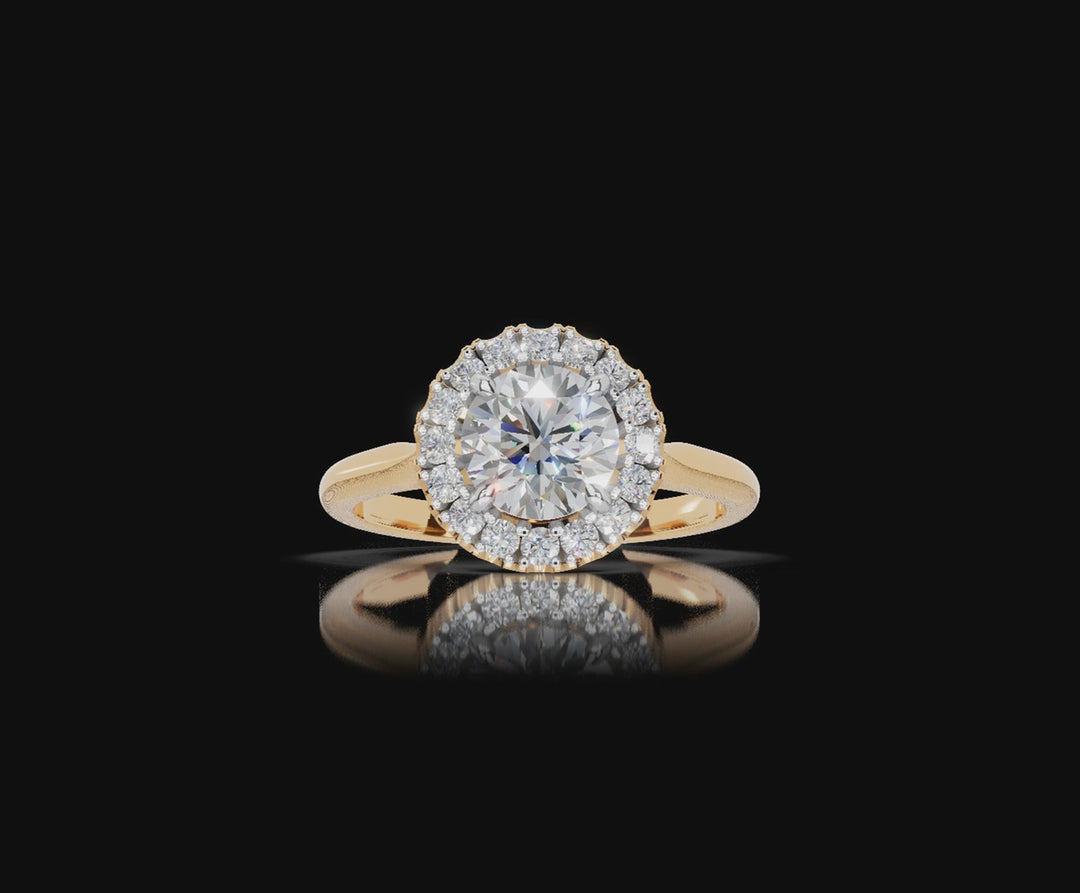 Classic Solitaire Halo Ring